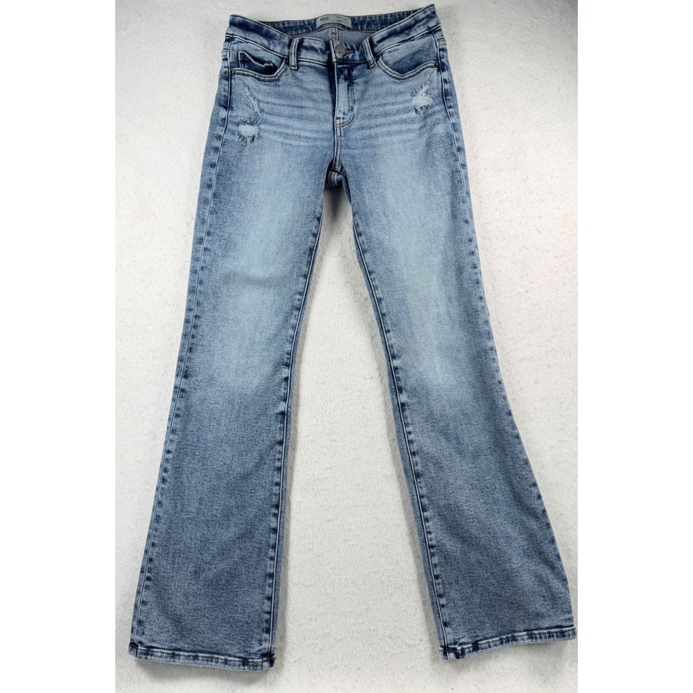 BKE Payton Mid Rise Bootcut Jeans Distressed Blue Womens 26x32